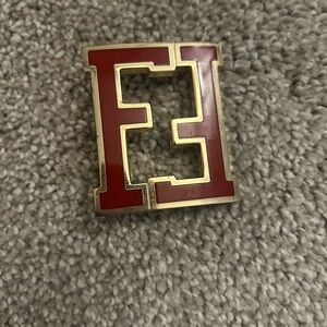 FENDI Belt buckle only red gold color made in Italy